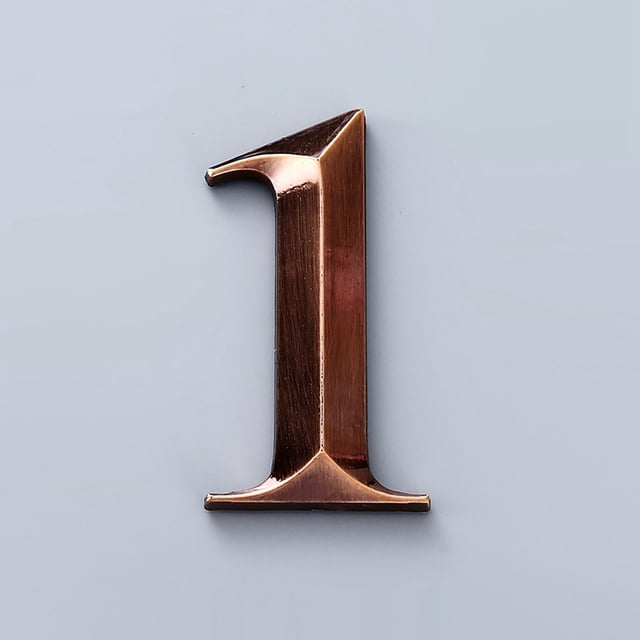 TopLLC Modern House Numbers Mailbox Numbers 0-9 Self-Adhesive Street Door Home Address Metal Numbers For Outside Or Inside Signs Easy Install Digital Stickers
