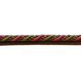 thumbnail image 1 of 3/8" (1cm) Alexander Collection Decorative Twisted Rope Cord Trim with Lip (Style# 0038AXL), Holiday Chocolate Red Multicolor (Color# LX08) 12 Yards (36 ft/11m), 1 of 1