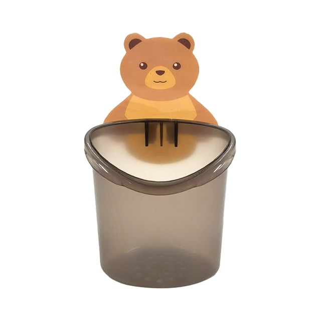 Rack Storage Adorable Bear Hug Toothbrush Holder Wall Organizer with Shelf for Toothpaste and Drying Rack No Drill Bathroom Convenience