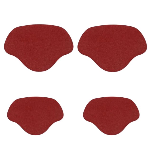 16 Pieces Microfiber Shoes Heal Repair Patch Professional Self-adhesive Accessories High Heels Solid Color Sneaker Repairing Plate Tap Accessories Red