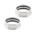 thumbnail image 1 of jinwen 2x Bike Handlebar Locking Rings Waterproof Aluminum Frame Sleeves Handle Argent 25.4mm, 1 of 9