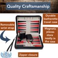 thumbnail image 2 of WE Games Magnetic Backgammon Set with Carrying Strap, Travel Size, Black/Red, 2 of 11