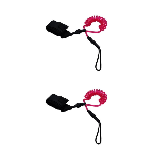 relayinert 1/2/3/5 Elastic Leash for Paddle Safety Rods and Boats Stretchable and Resilient Rose Red 45cm 2PCS