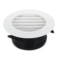 thumbnail image 1 of Unique Bargains 5 Inch Round Air Vent, Ceiling Diffuser Grill Cover ABS Louver Soffit Vent with Screen White, 1 of 5