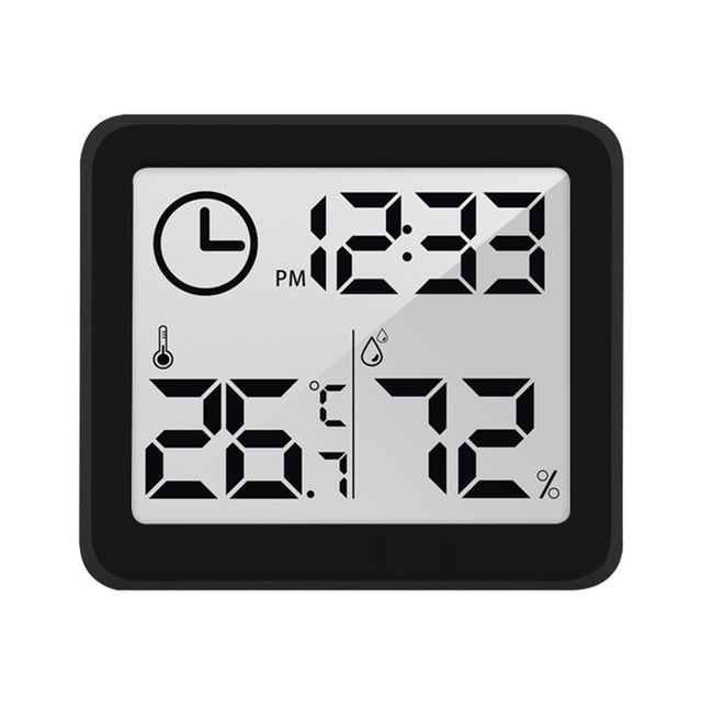 Thermohygrometer Simple Smart Home Electronic Digital Thermometer Hygrometer LCD Wall Clock ,Fast Response