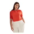 thumbnail image 3 of RALPH LAUREN Womens Orange Short Sleeve Collared Wear To Work Top Plus 1X, 3 of 4