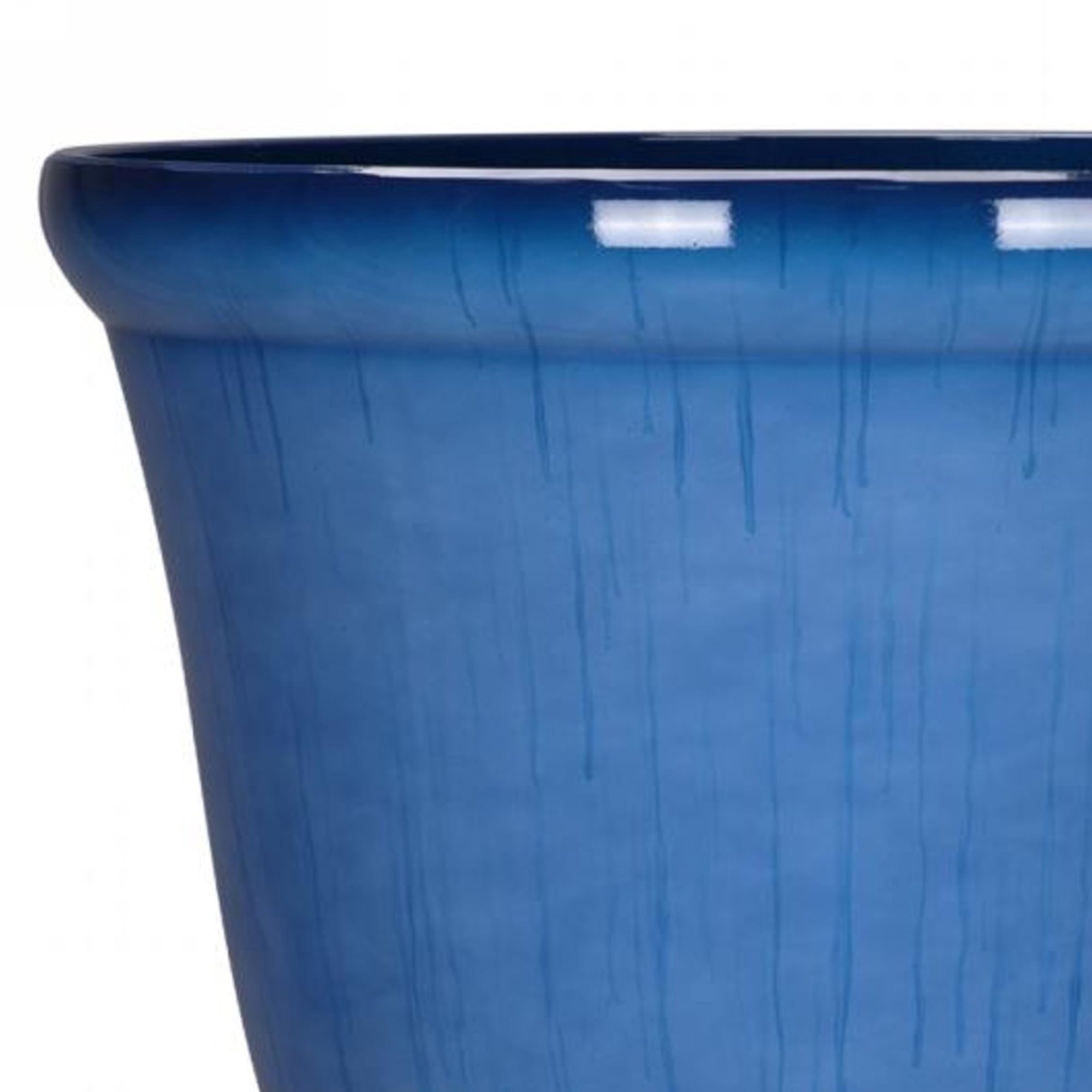 Jardinière en Résine Mystique Better Homes & Gardens 16 pouces, Rayure Bleue