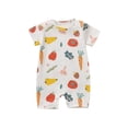 thumbnail image 1 of IROINID Économies Coton Neutre Cache-Couches Bébés Filles Garçons Manches Courtes T-Shirt Combinaison Barboteuse, Rouge, 1 of 4
