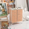 thumbnail image 4 of Costway 20 Drawers Rolling Storage Cart Art Craft Organizer on Wheels Multipurpose Orange, 4 of 10