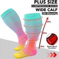 thumbnail image 4 of SUTENGDA 3 Pairs Plus Size Compression Socks for Women Men Wide Calf 20-30 mmHg Extra Large for Circulation Support Recovery XXL, 4 of 6