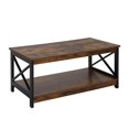 thumbnail image 2 of Pemberly Row Coffee Table with Shelf - Nutmeg Wood Finish with Black Metal Frame, 2 of 5