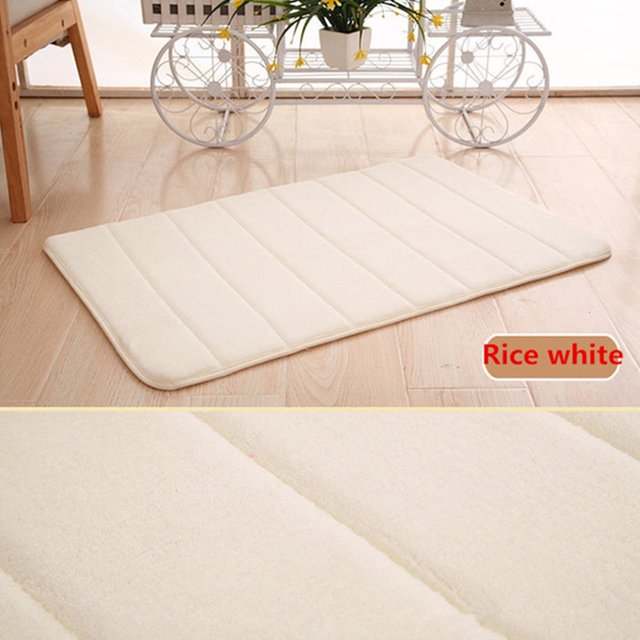 MesaSe Bath Mat Ultra Soft Water Absorbent Floor Mat Anti Slip Bathroom Rug Washable Memory Sponge Floor Mat(Pink)