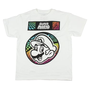 Super Mario Boy's Big Mario Face T-Shirt (X-Small, 4/5)