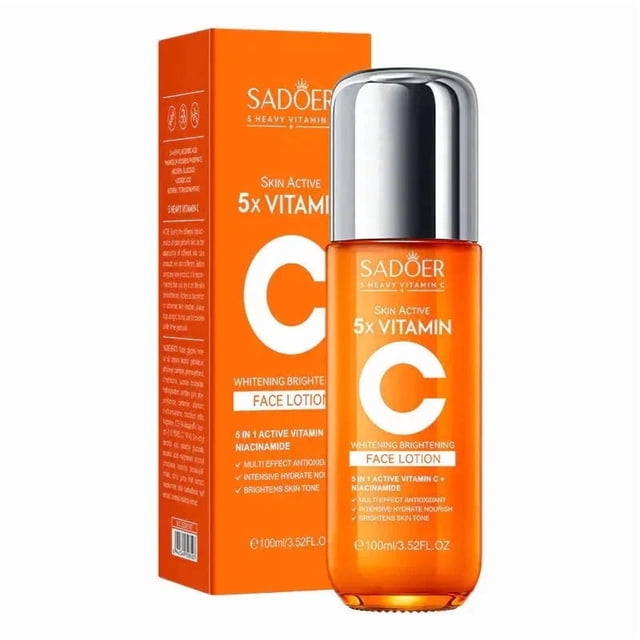 SADOER Vitamin C 7-Piece K-Beauty Skincare Gift Set - Glow-Look Daily Routine, All Skin Types