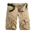 thumbnail image 2 of DPTALR Men's Casual Pure Color Outdoors Pocket Beach Work Trouser Cargo Shorts Pant, 2 of 5