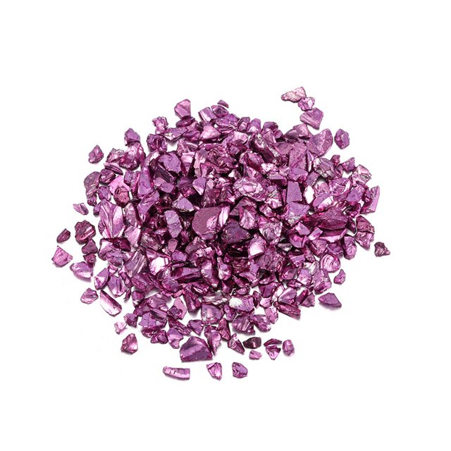 MesaSe 2 Bag Crushed Stone Filler Beautiful Wear Resistant Coloured Glaze Mini Chips Decorative Rocks for Home