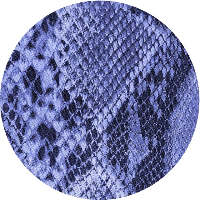 Ahgly Company Tapis Rond Lavable en Machine Intérieur Transitionnel Bleu Ciel, 8 Pieds Rond