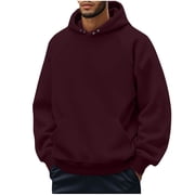 cfhntfmh Mens Fleece Hooded Sweatshirt Casual Long Sleeve Hoodies Pullover Big and Tall Fashion Hoodie with Pocket