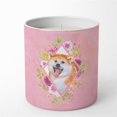 thumbnail image 1 of Caroline's Treasures CK4111CDL Bougie Décorative en Soja Fleurs Roses Akita 10 oz, 1 of 2