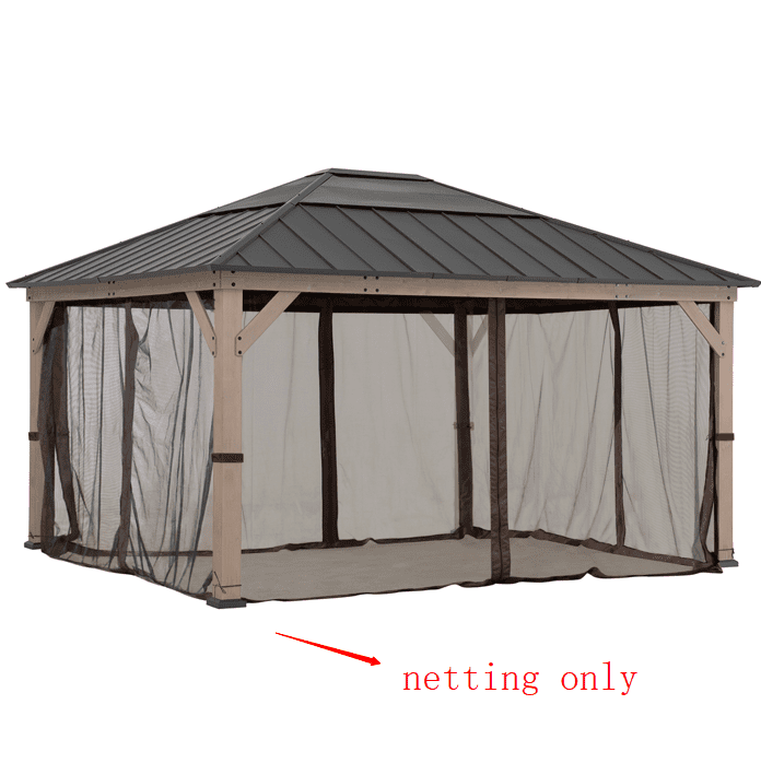 Sunjoy Moustiquaire pour Gazebos de 13 pi x 15 pi