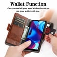 thumbnail image 2 of Case for Motorola Moto G Pure Cover Leather Wallet Folio Case Book Design Flip Magnetic Closure - Brown, 2 of 5