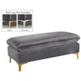 thumbnail image 1 of Meridian Furniture Naomi Gray Velvet Ottoman, 1 of 5