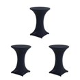 thumbnail image 3 of ZheElen Easy Care Stretch Round Tablecloth Versatile And Environmentally Friendly black 3Set, 3 of 6