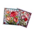 thumbnail image 4 of jifeng 2 Pieces Static Cling Window Sticker Rose Film Supplies Decorative Stained Glass, 4 of 9
