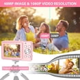 thumbnail image 2 of Digital Camera with 32GB SD Card - FHD 1080P 44MP, 16X Zoom, Rechargeable, Compact for Vlogging, Gift for Students & Teens (Pink), 2 of 8