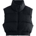 thumbnail image 1 of ORUYROP Veste Courte à Col Montant avec Fermeture Éclair pour Femmes, 1 of 7