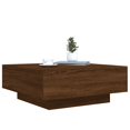 thumbnail image 2 of vidaXL Coffee Table Brown Oak 80x80x31 cm Engineered Wood, 2 of 5