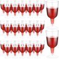 thumbnail image 1 of 100 Pcs Plastic Wine Glasses with Stem 6oz Plastic Wine Cups for Parties Disposable Stackable, Wedding Picnics(Simple Style,Clear), 1 of 7