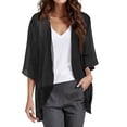 thumbnail image 1 of 2025 Cardigan Transparent à Manches Courtes pour Femmes, Cardigan à Boutons pour Femmes, Chandails à devant Ouvert en Chiffon, Cardigan Léopard, Haut de Chandail, 1 of 4