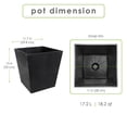 thumbnail image 4 of Tierra Verde 12" x 13" Sonata Square Planter In Slate, Made from recycled materials, 4 of 5