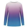 thumbnail image 2 of 50 % de Rabais Liquidation Chandail Surdimensionné pour Femmes 2023 Col Rond Mode Décontractée Manches Longues Imprimé Chandail Hauts Blouse, 2 of 3