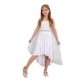 thumbnail image 3 of YiZYiF Enfants Filles Grecque Rome Égypte Toge Princesse Costume Sans Manches Tulle Châle Robe Patchwork pour Halloween Cosplay Blanc 8, 3 of 7