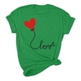 thumbnail image 5 of Meichang Hauts pour Femmes T-Shirts de la Saint-Valentin T-Shirts de Fête à Col Rond T-Shirts à Imprimé Cœur d'Amour T-Shirts à Manches Courtes Jolis Tees Blouses en Liquidation, 5 of 5