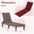 thumbnail image 3 of Costway Patio Lounge Chair Recliner Chair with 3-Position Adjustable Backrest & Cushion Red, 3 of 8