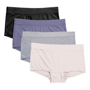 Hanes Women's 4 Pack Microfiber Boyshort