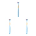 thumbnail image 4 of kurtrusly Childrens Three Sided Toothbrush Fun And Effective Brushing For Children Of All A22 Sky Blue Child 3Set, 4 of 6
