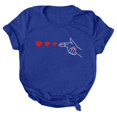 thumbnail image 5 of LUOGENLI T-shirts pour Femme pour Femmes T-Shirt pour Couple Imprimé Col Rond Manches Courtes T-Shirt T-shirts pour Femmes T-Shirt Graphique Saint-Valentin T-shirts pour Femmes T-shirts Graphiques TTG Grande Taille Pâques Bleu TTG, 5 of 5