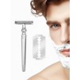 thumbnail image 4 of Waysh Classic DE Razor Kit, Silver, Gift Set for Men, 4 of 7