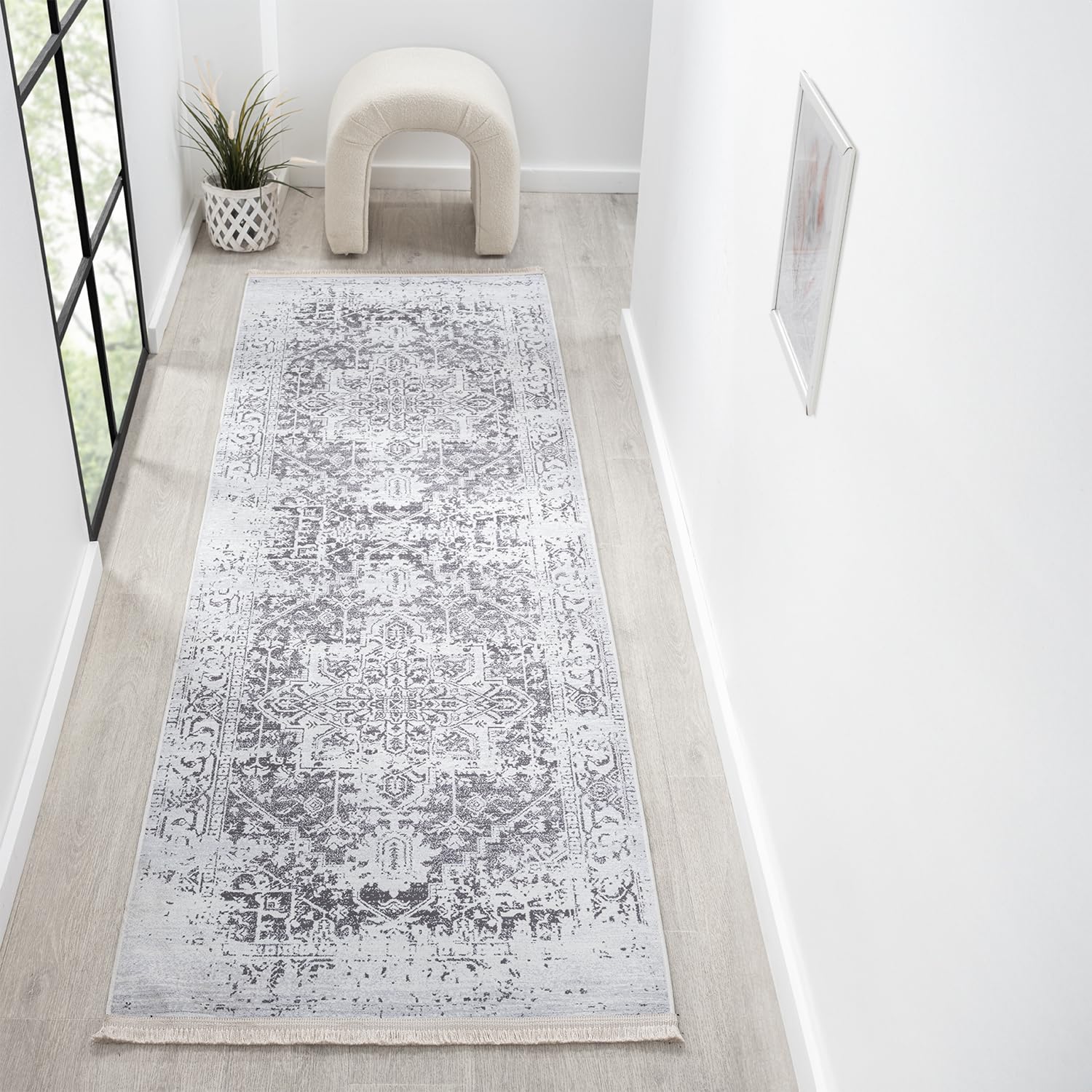 BY COCOON 2'x10' Runner Rug| Carpet Runner Kitchen Rug Kitchen Runner Washable Rug Entryway Rugs Hallway Runner Runners Rugs for Hallway Non Slip Kitchen Carpet (80 Cm x 305 Cm)