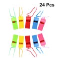 thumbnail image 2 of Colorful Whistles 24pcs Plastic Whistles Colorful Cheering Refueling Whistles Referee Whistles Kids Toy Sporting Goods (Random Color)(With Rope), 2 of 8