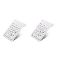 thumbnail image 2 of braveheart USB Wireless 18 Keys Keyboard Professional Number Keyboards Battery Powered for Laptop Accounting Computer Desktop White 2Set, 2 of 6