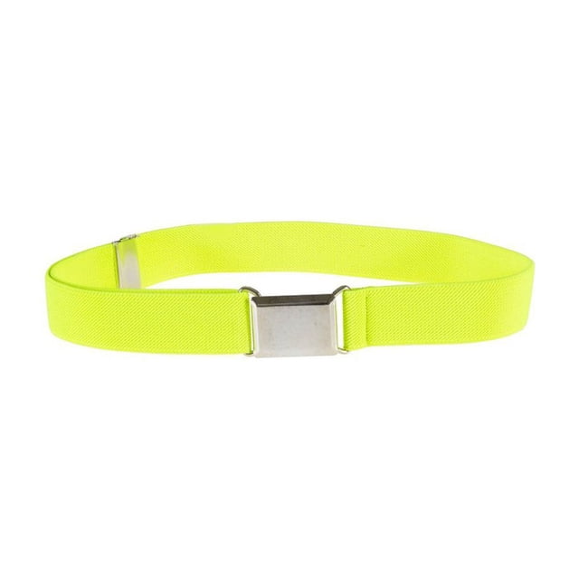 1 Ensemble Ceinture Élastique Simple pour Enfants Garçons Boucle Ajustable Taille Extensible Réutilisable Lavable Jeans Accessoires de Vêtements Vert Fluorescent
