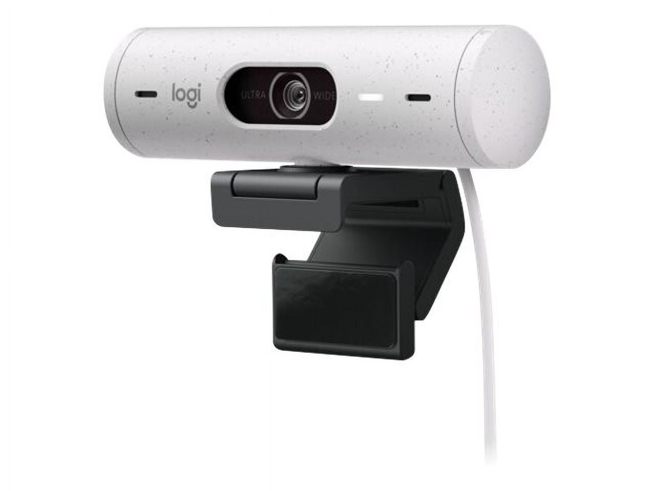 Logitech Brio 505 Caméra Web Full HD avec Correction de Lumière Automatique et Micros à Réduction de Bruit Doubles, 1920 x 1080, Blanc