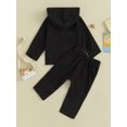 thumbnail image 4 of FOCUSNORM Ensemble 2 Pcs Filles Garçons Veste à Capuche à Manches Longues avec Fermeture à Boutons et Pantalon, 4 of 9