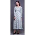 thumbnail image 3 of Bimba Floral Women Cotton Smocked Boho Renaissance Long Ruffle MaxiDress-XX-Large, 3 of 5