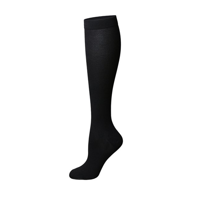 GDREDA Womens Graduated Compression Knee High - 1 & 2 Pair Packs Casual Sock (Black,XXL)